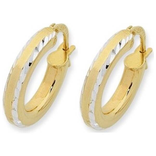 9ct Yellow Gold Silver Filled Hoops