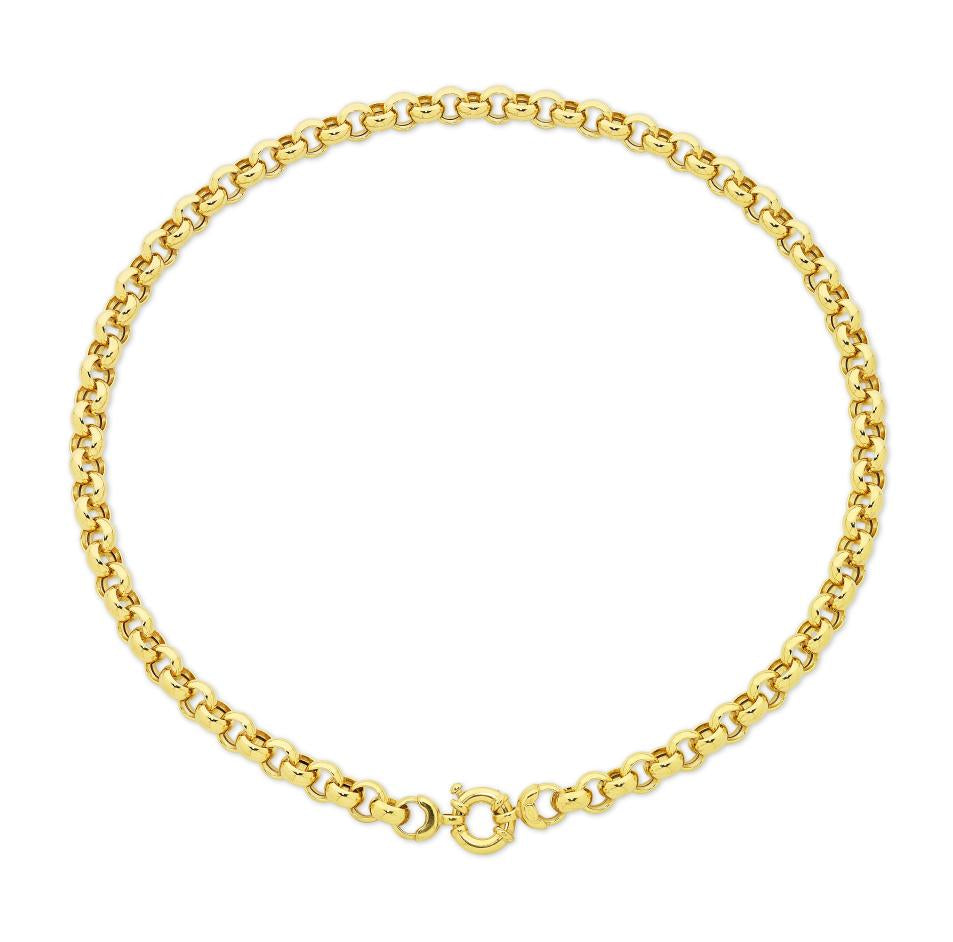 9ct Yellow Gold Silver Filled Chain with Euro Clasp