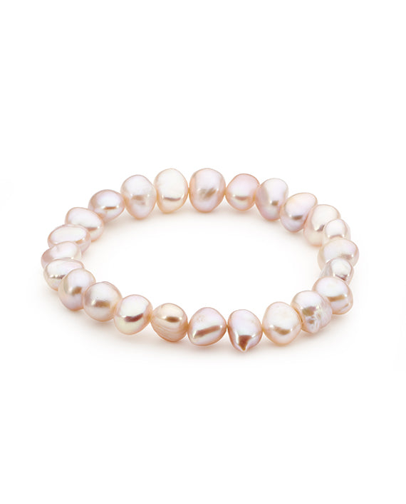 Ikecho Pink Pearl Elastic Bracelet