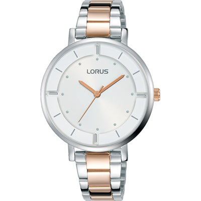 Lorus Ladies Silver Toned & Rose Gold Plated Everyday Dress Watch
