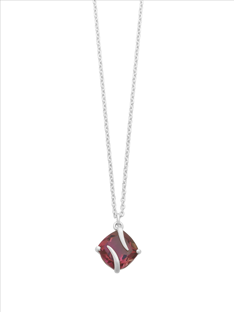 Sterling Silver Created Tourmaline Pendant with Chain
