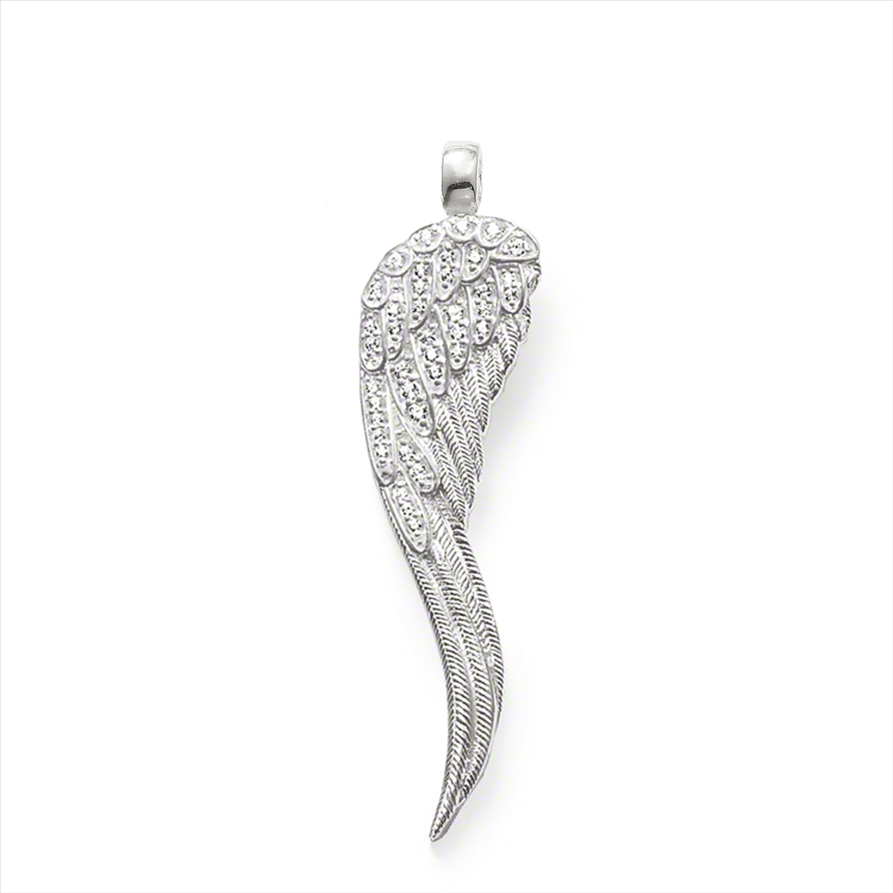 Thomas Sabo "Iconic Collection" Sterling Silver White Cubic Zirconia Angel Wing Pendant