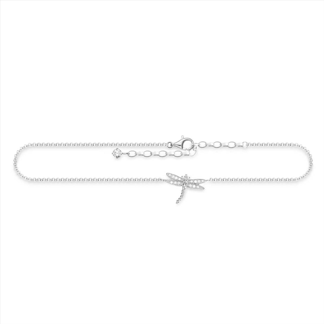 Thomas Sabo "Anklet" Sterling Silver Cubic Zirconia Dragonfly Anklet