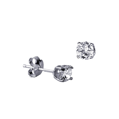 Sterling Silver Cubic Zirconia Stud Earrings