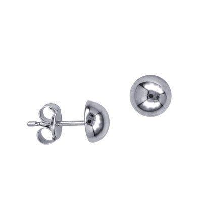 Sterling Silver Domed Stud Earrings