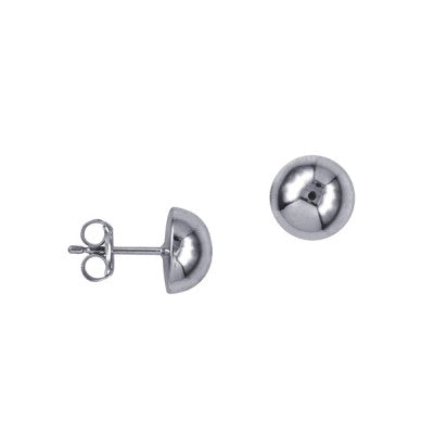 Sterling Silver Domed Stud Earrings