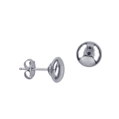 Sterling Silver Flattened Ball Stud Earrings