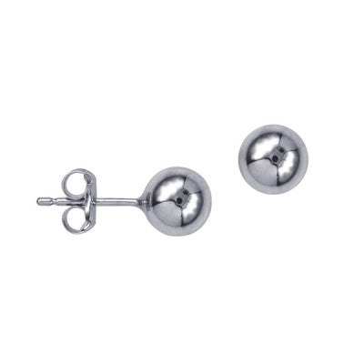 Sterling silver heavy ball stud earrings