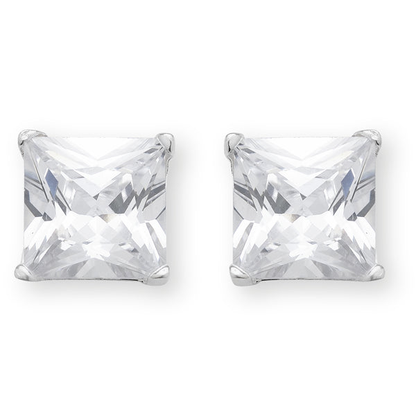 Sterling Silver Cubic Zirconia Stud Earrings