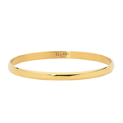 Ellani Stainless Steel Yellow Gold Plated Banlge