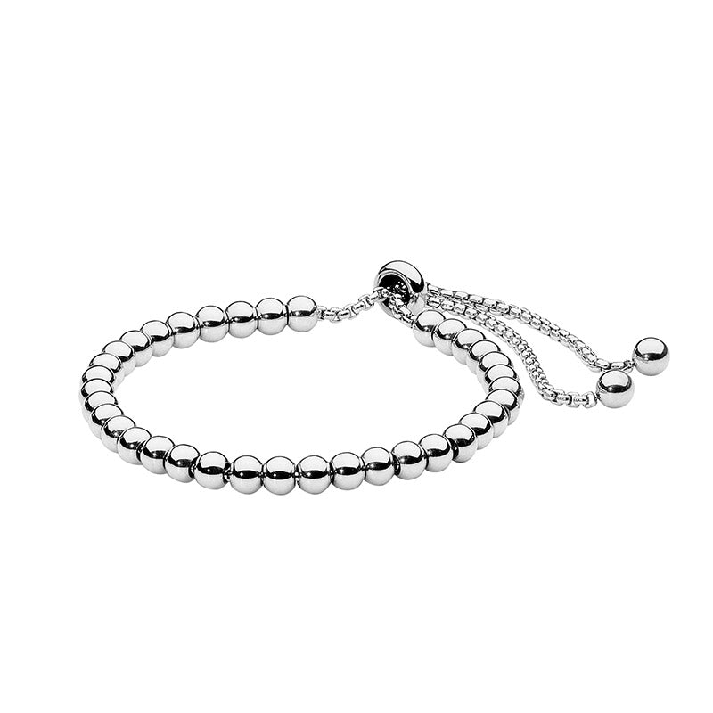 Ellani Stainless Steel Ball Beaded Bracelet